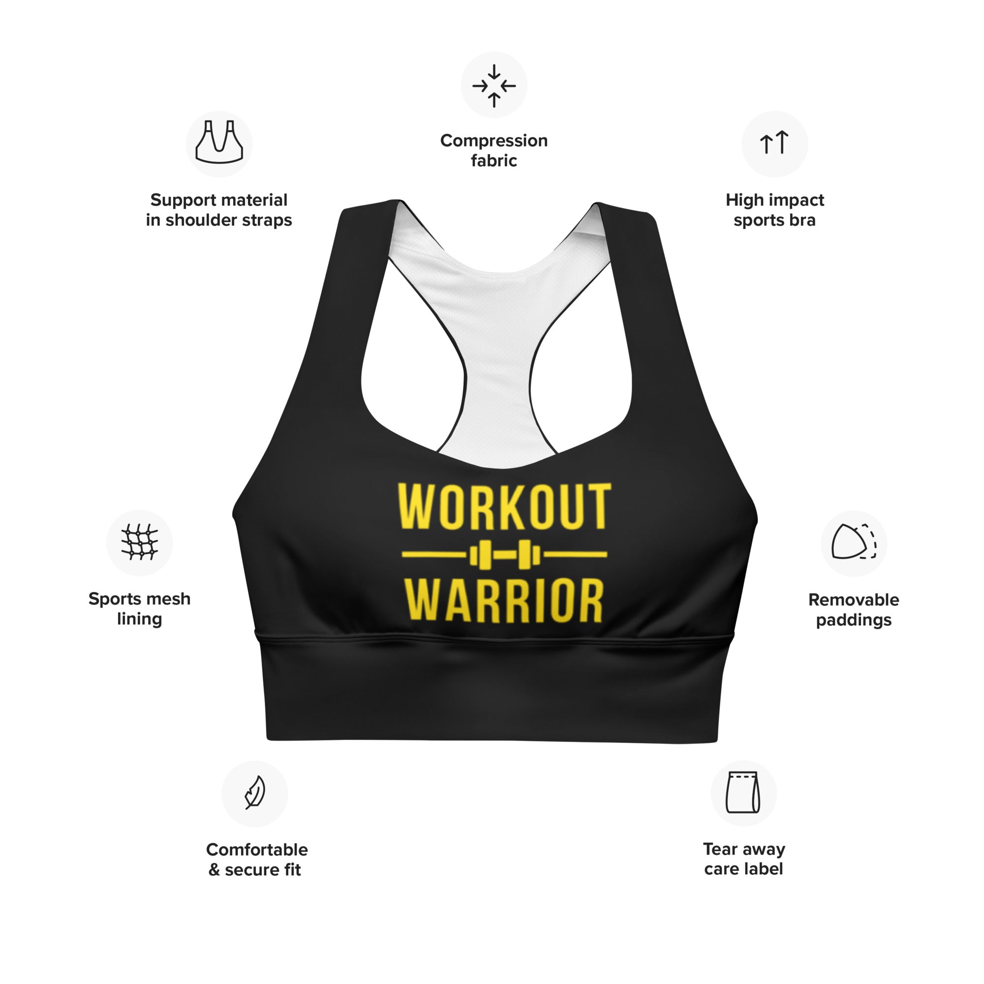 Workout Warrior Longline Sports Bra